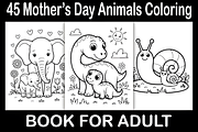 Mother’s Day Animals Coloring Book, a Seasonal Illustration by Design Station (Thumbnail 1 of 3)