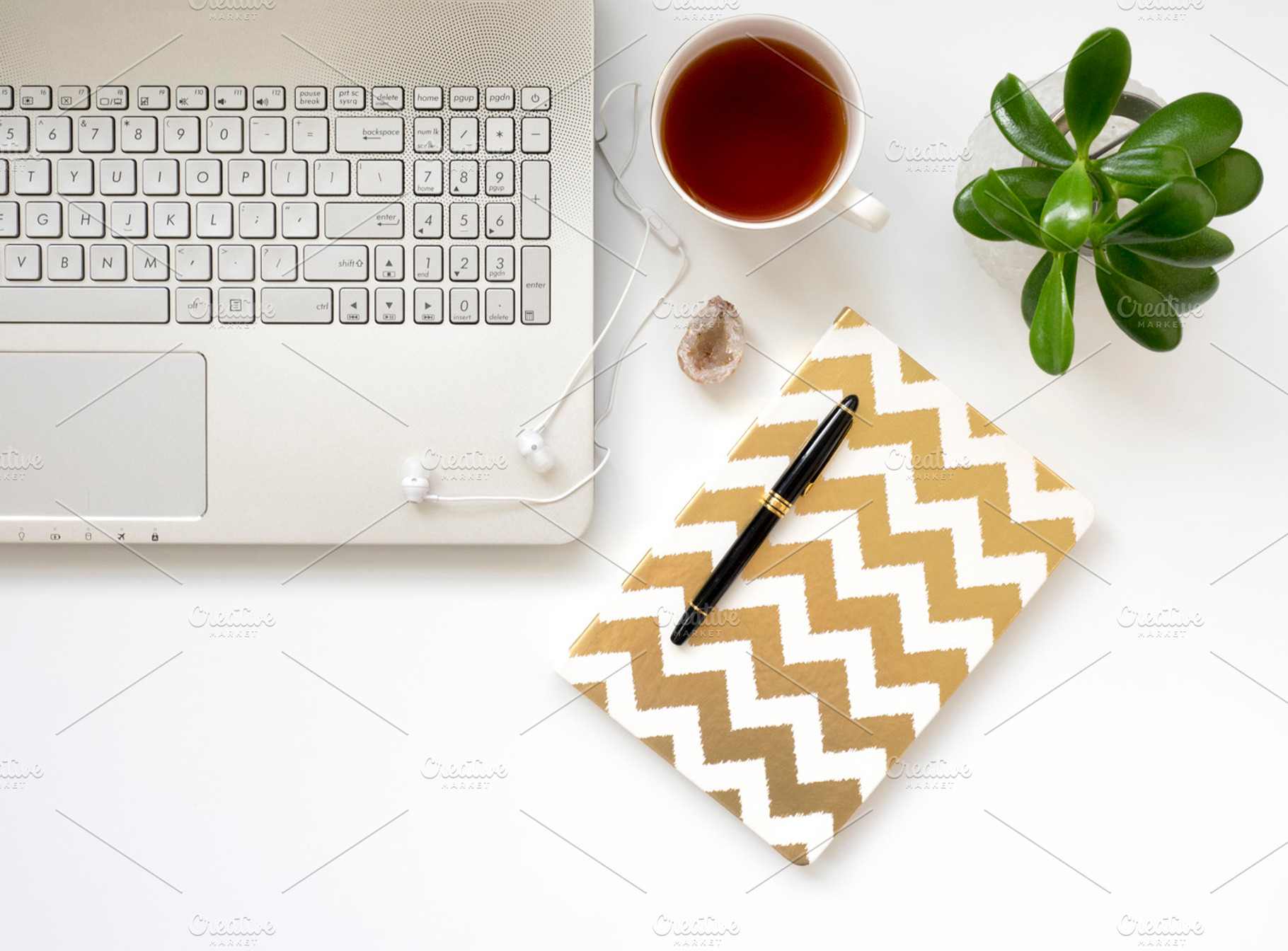 Modern flat lay styled desk photo containing flat lay, modern, and clean, a Business Photo by Imagefountain Photos