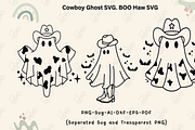 Cute Cowboy Ghost SVG, BOO Haw SVG, an Object Illustration by Cheerful World (Thumbnail 3 of 3)