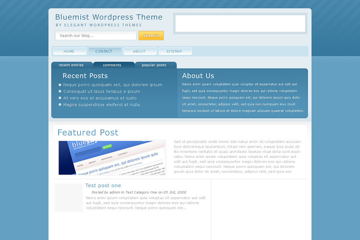 BlueMist - Elegant Team, a WordPress Template by Elegant Themes Team