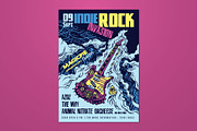 Guitar Alien Indie Rock Flyer, a Flyer Template by ashenterprise (Thumbnail 1 of 3)