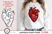 Anatomical Heart Clipart, an Illustration by SLS Lines (Thumbnail 3 of 5)