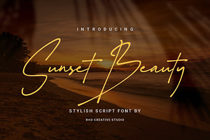 Sunset Beauty - Stylish Script Font