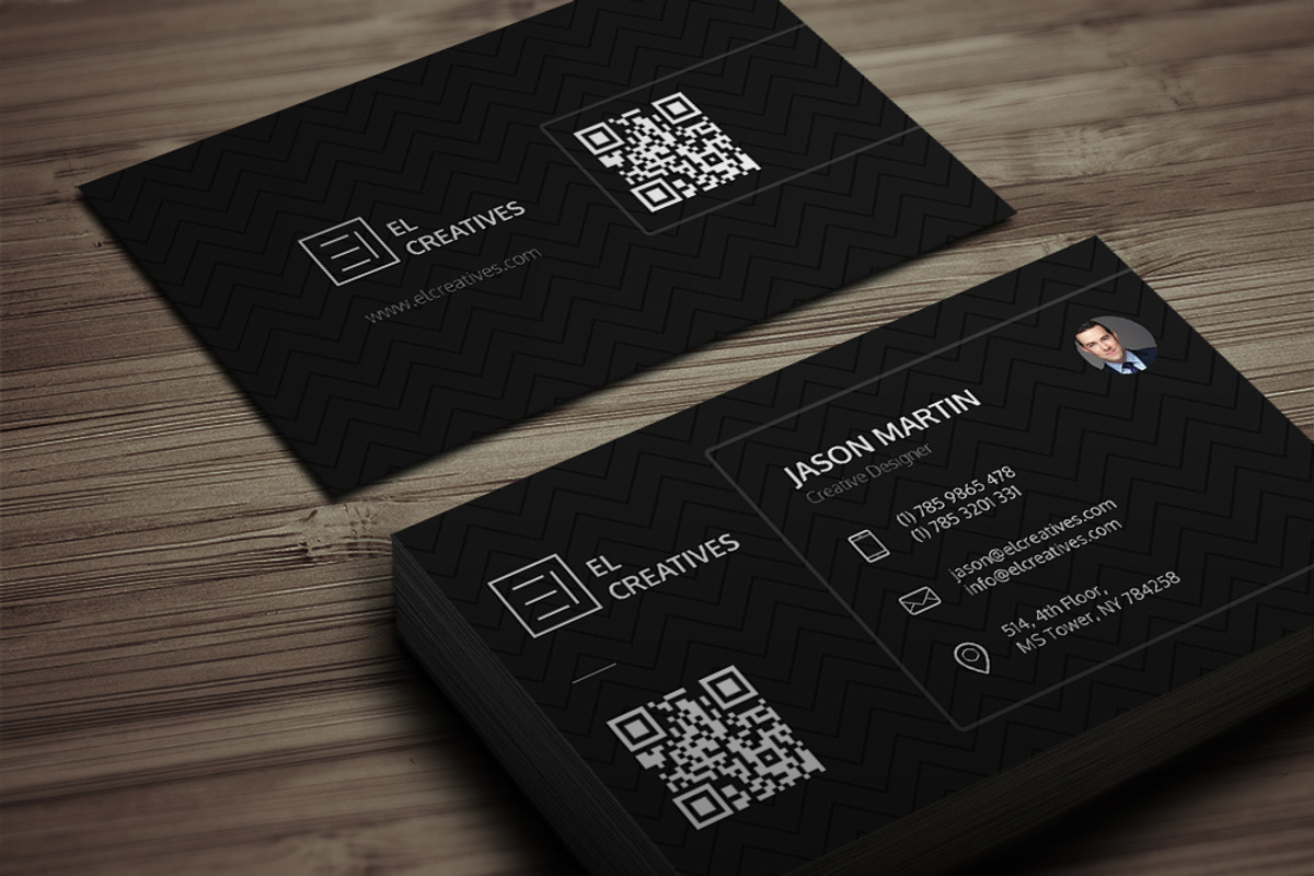 Dark Corporate Business Card, a Business Card Template by bouncy (Photo 3 of 4)