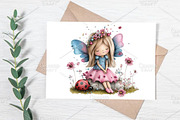 Whimsical Spring Fairy Clipart PNG, an Illustration by Canvas Craft (Thumbnail 7 of 7)