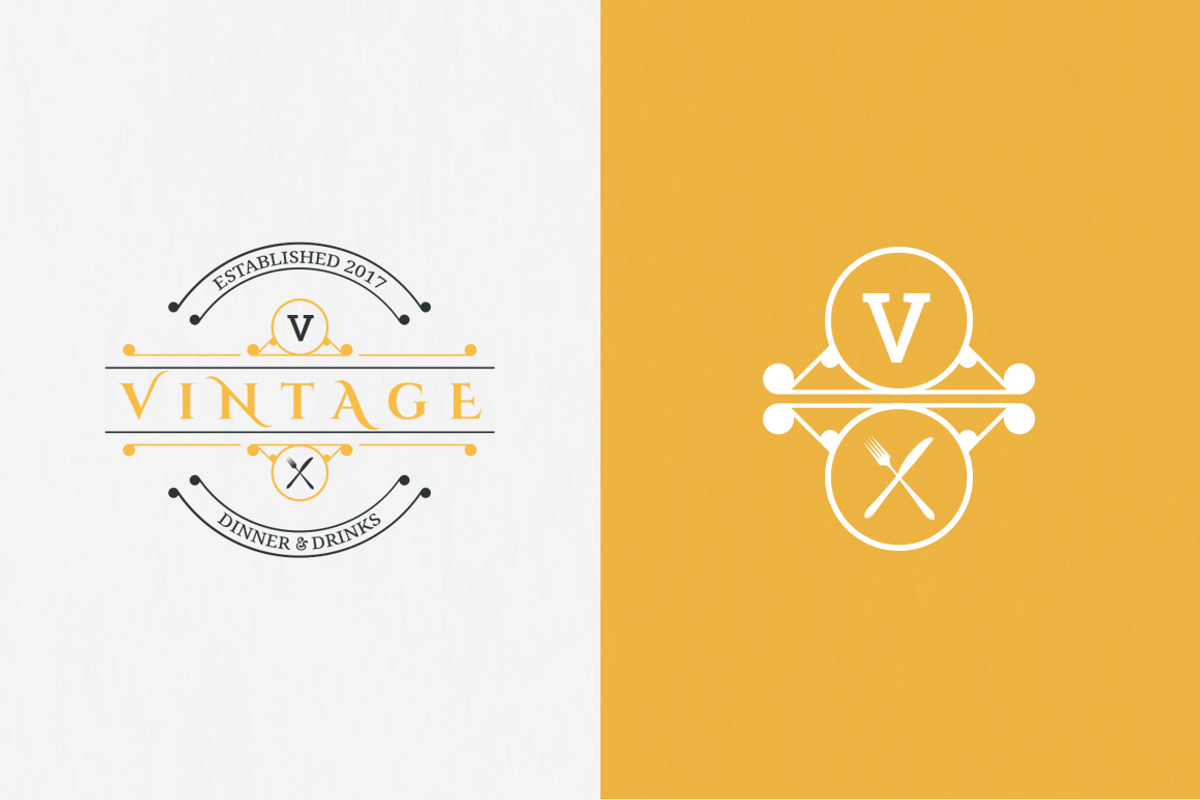 10 Vintage Logo Designs, a Branding & Logo Template by VP Fonts (Photo 6 of 12)