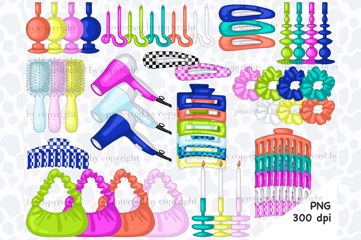 Groovy Clipart Bundle | Retro Image, an Object Illustration by GlamArtZhanna (Photo 3 of 4)