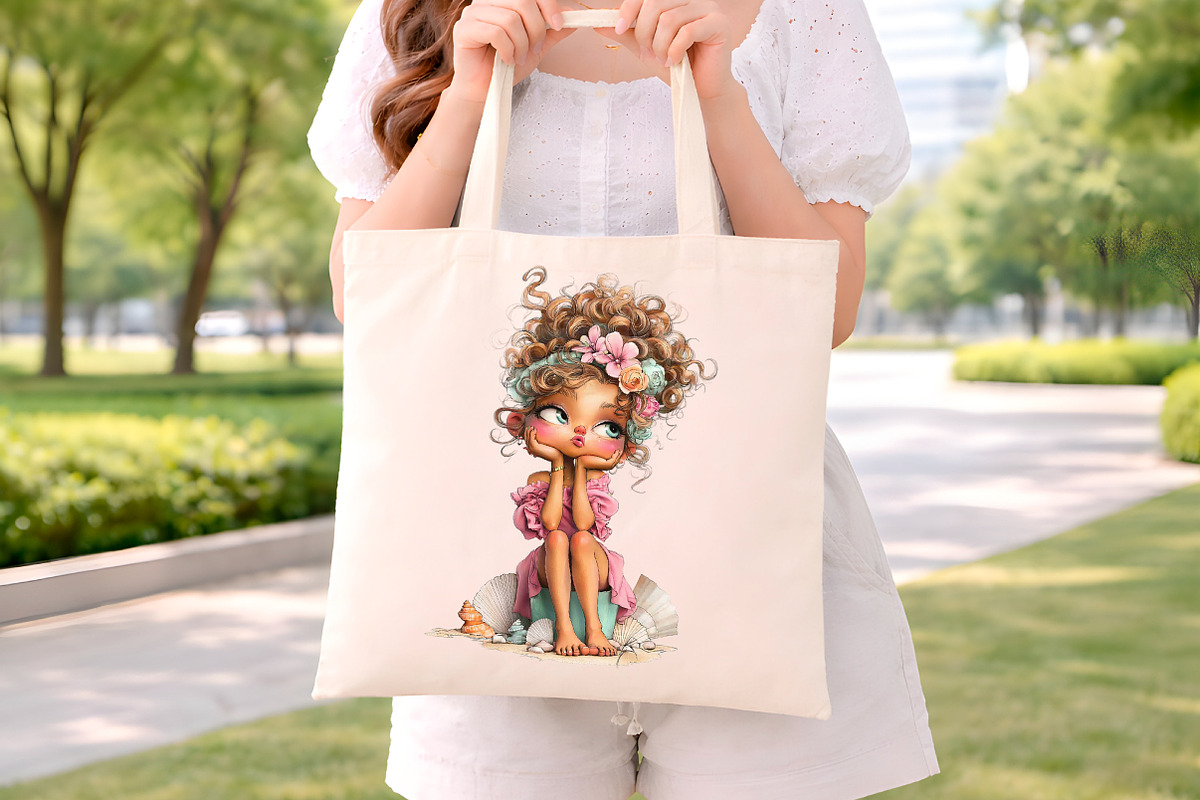 Whimsical Summer Beach Girl Clipart, an Illustration by Digital Artistic99 (Photo 9 of 11)