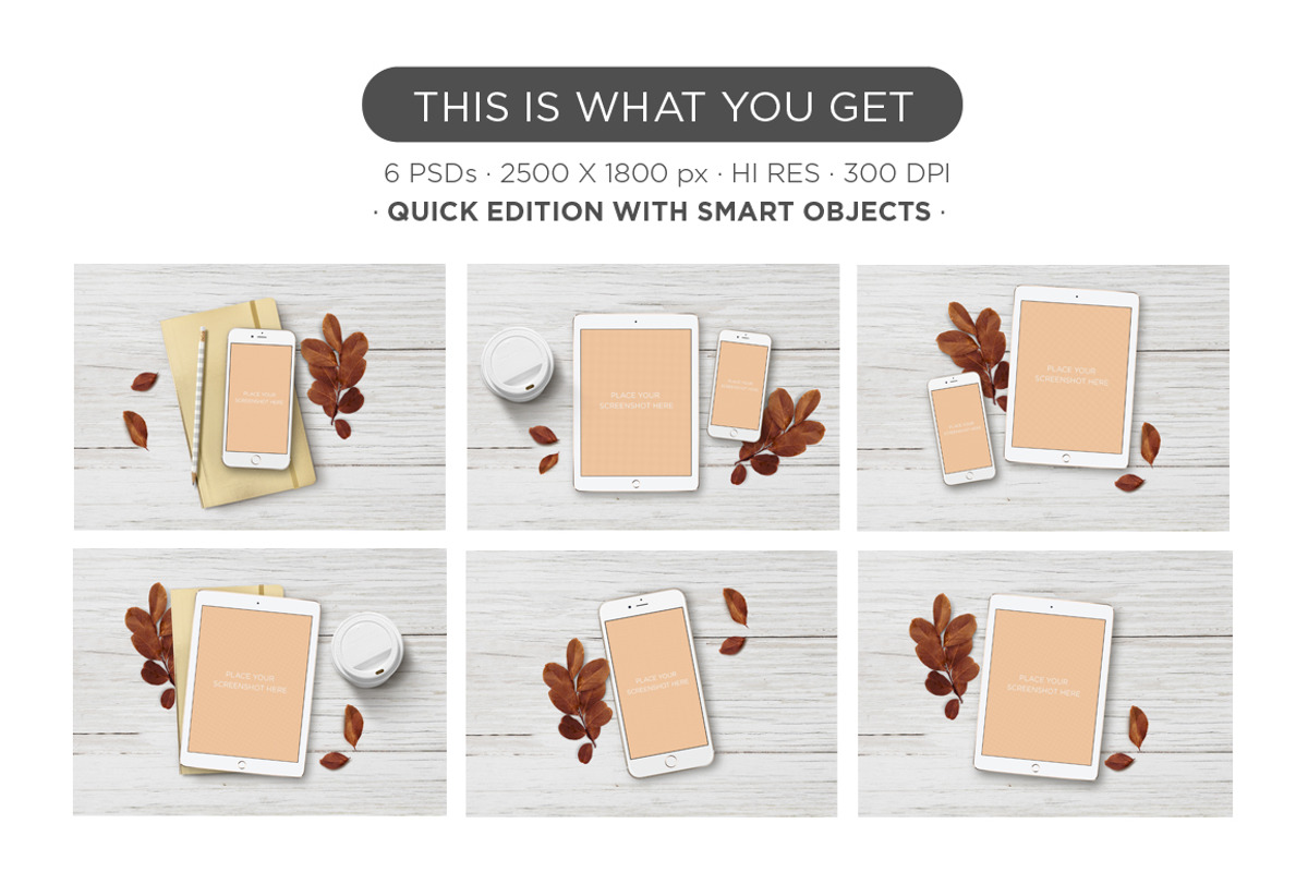 Mockup · Autumn ipad & iphone, an iPhone Mockup by tomodachi studio (Photo 2 of 4)