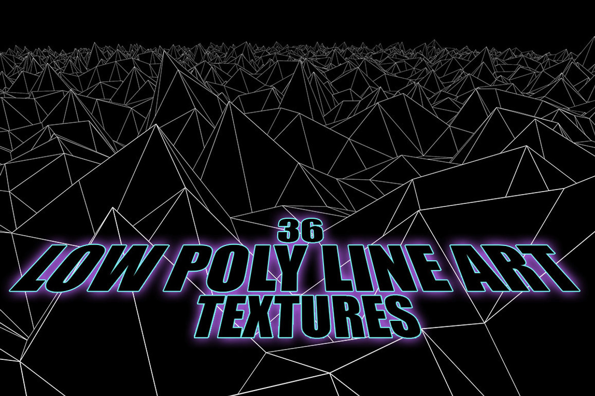 Low-Poly Line-Art Landscape-Textures