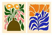 Trendy abstract flowers posters set, a Background Graphic by Good Studio (Thumbnail 2 of 13)