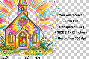 Gather in His Name Christian PNG, an Object Graphic by Clipart Bloom (Thumbnail 3 of 3)