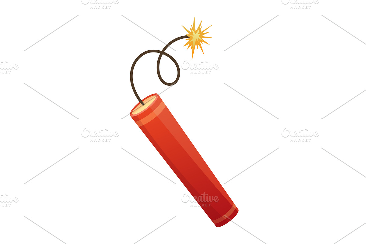 Dynamite bomb. Dynamite stick, an Object Illustration by Things for designers