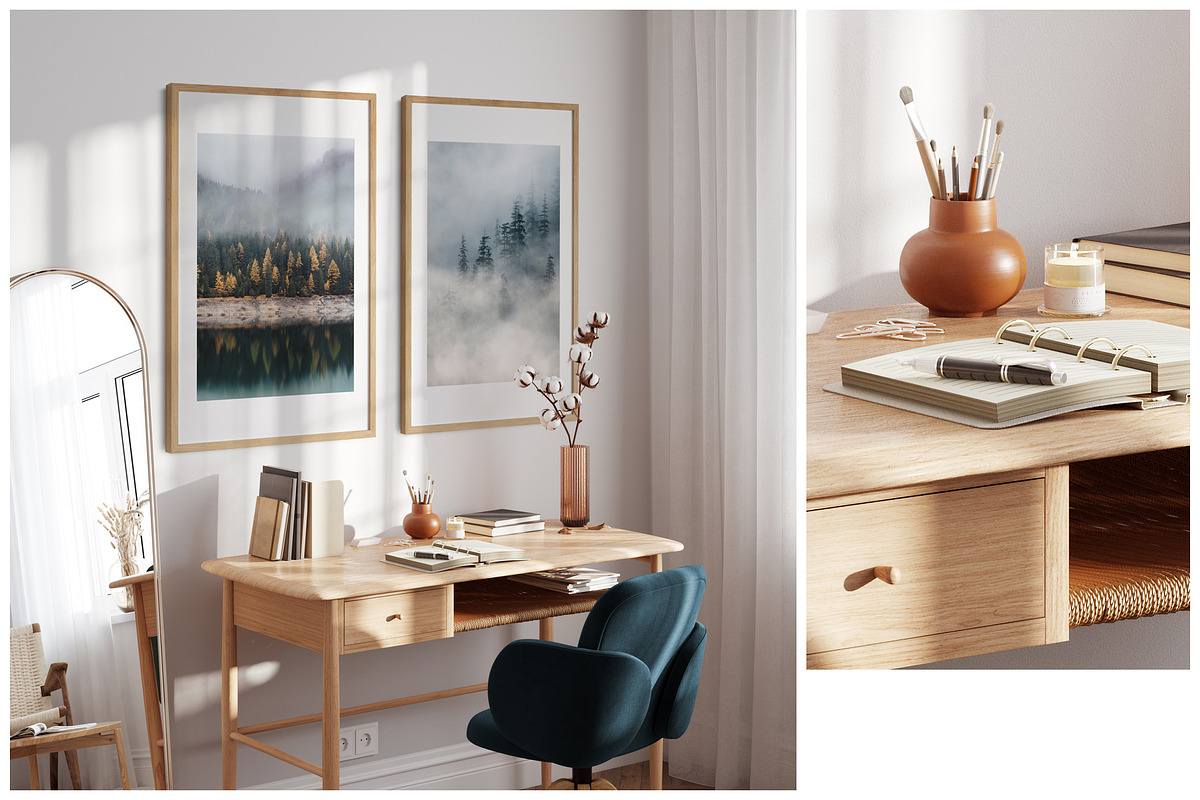 Frame & Wall Mockup Bundle Sunshine, a Print Template by Yuri-U (Photo 2 of 15)