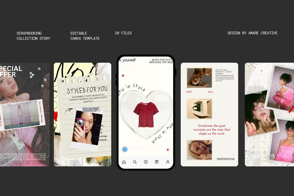 20 Scrapbooking Instagram Story, a Social Media Template by Amaré Creative (Photo 1 of 7)