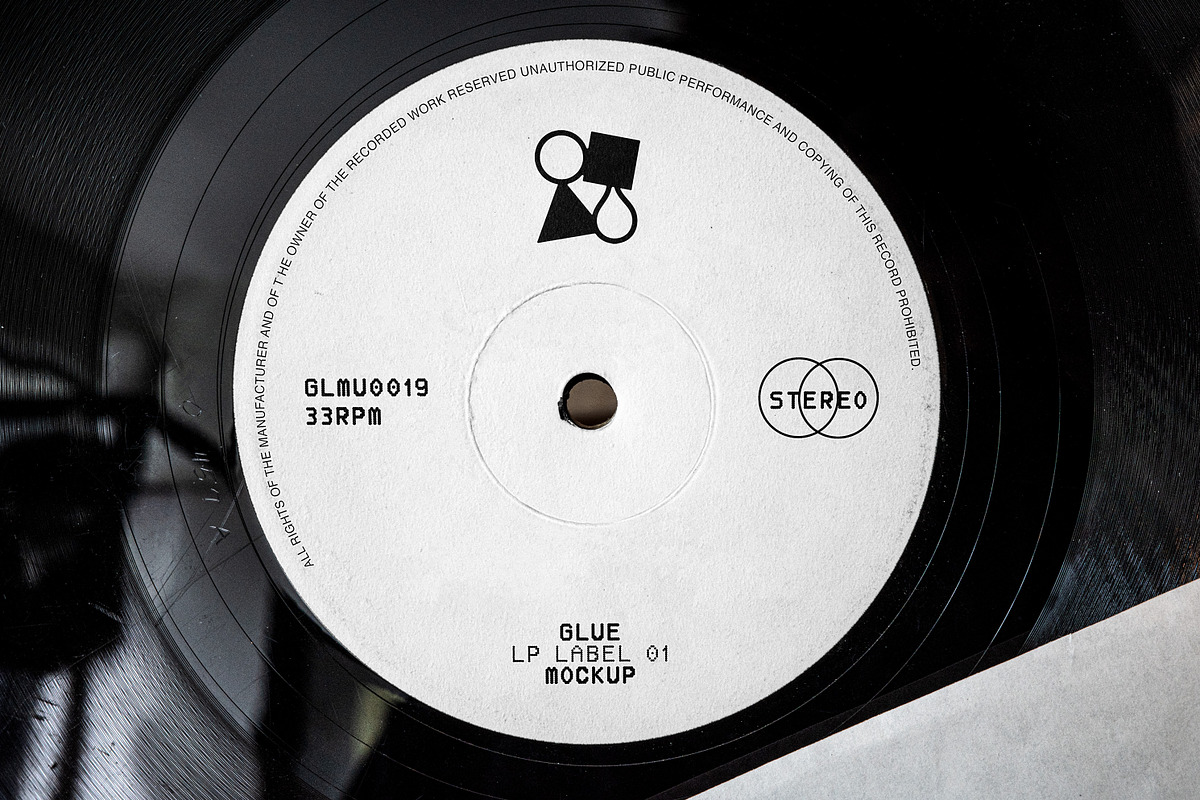 LP Label Mockup, a Packaging Mockup by Glue Lab (Photo 1 of 4)