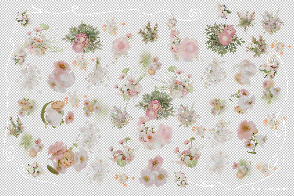 FLORA.PNG | Blurry Flower Collage, an Object Graphic by ana & yvy (Photo 22 of 23)
