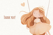 Cute Unicorn and Princess Clipart, a Person Illustration by ekossa_art (Thumbnail 8 of 8)