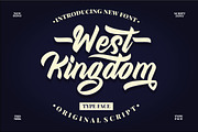 West Kingdom, a Script Font by PutraCetol Studio (Thumbnail 1 of 17)