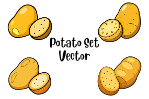 Potato Set Vector, a Food Illustration by Awieee1