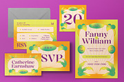 Gradient Wedding Invitation Set, an Invitation Template by graphicook (Thumbnail 2 of 3)