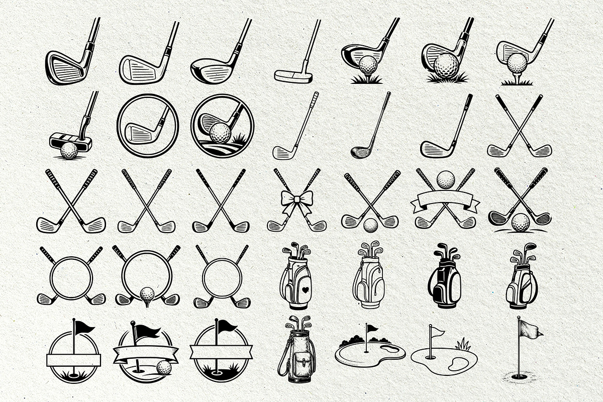 Golf SVG Bundle Sport Icons, an Outline Icon by DENIDigitalArtSudio (Photo 3 of 7)