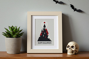 Halloween Picture Frame Mockup, a Product Mockup by Designer Dude