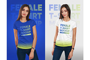 Female T-Shirt Mockups Vol 3 Part 1, a Shirt Mockup by Hi, Mock-Up! (Thumbnail 4 of 10)