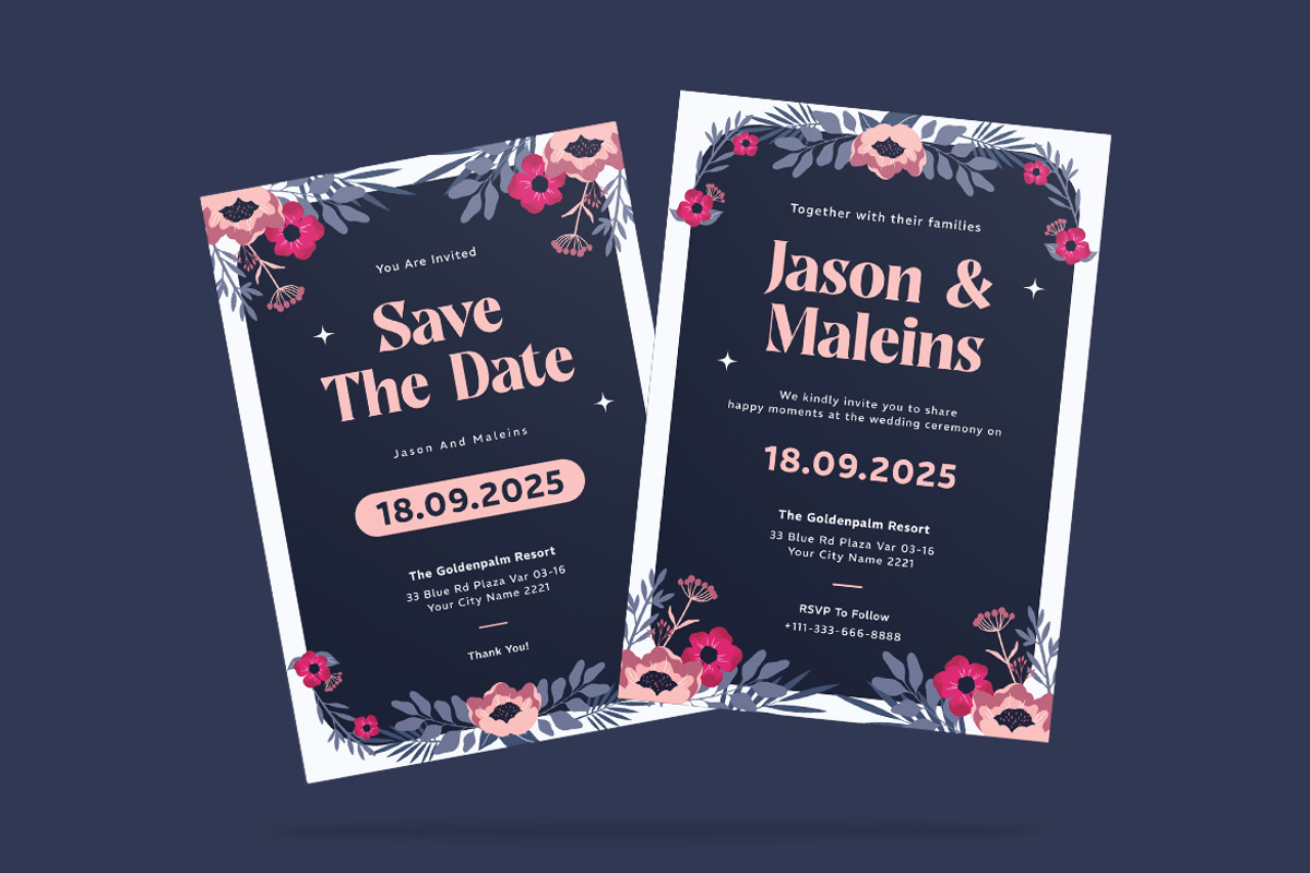 Ovaztine Wedding Invitation Template, an Invitation Template by iDoodle Studio (Photo 2 of 4)
