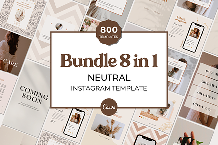 800+ Neutral Instagram Bundle