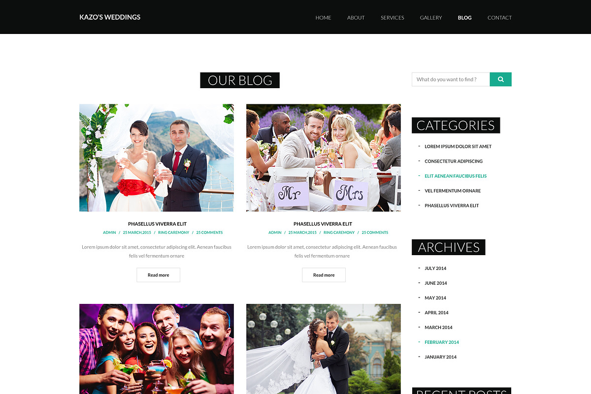 One Page Wedding PSD Web Template, a Landing Page Template by WebbyTemplates (Photo 3 of 4)