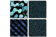 Baby Blue and Black Glitter, a Texture Illustration by DreamPrint404 (Thumbnail 3 of 4)