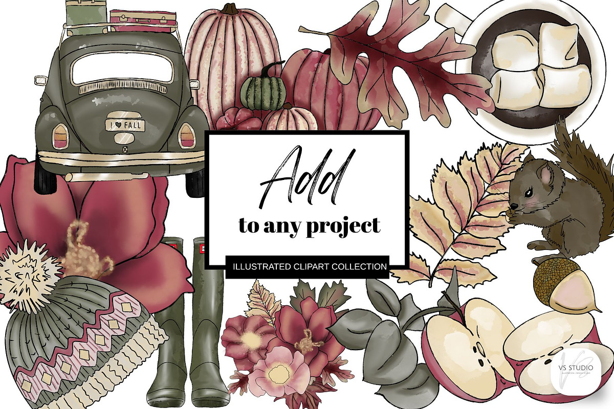 Autumn Stroll Clip Art, an Illustration by VS Studio (Photo 2 of 3)
