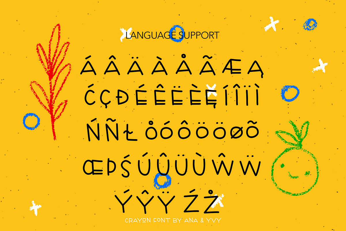 Crayon - handwritten playful font preview 7