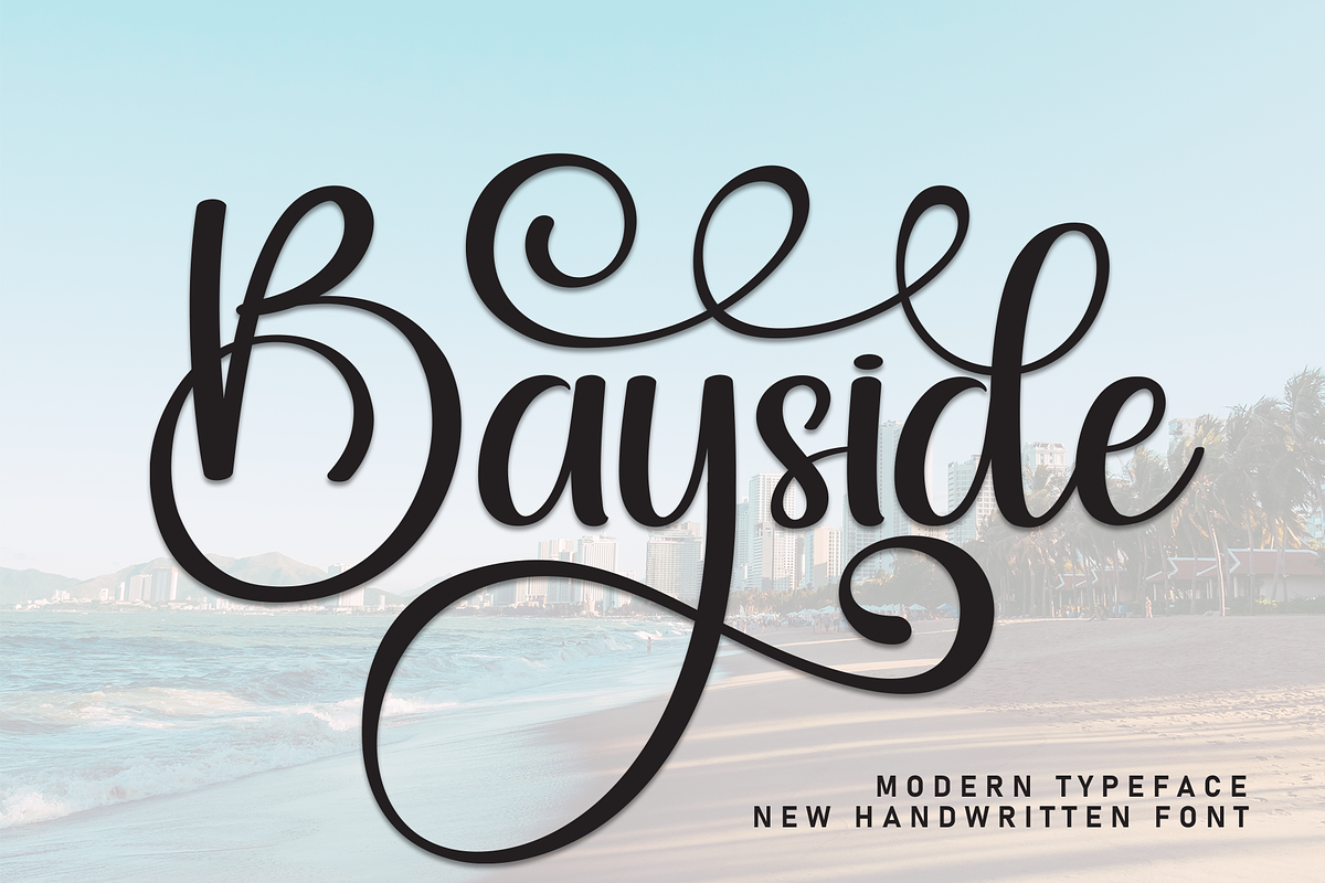 Bayside | Script Font, a Handwritten Font by Scratchones (Photo 1 of 8)