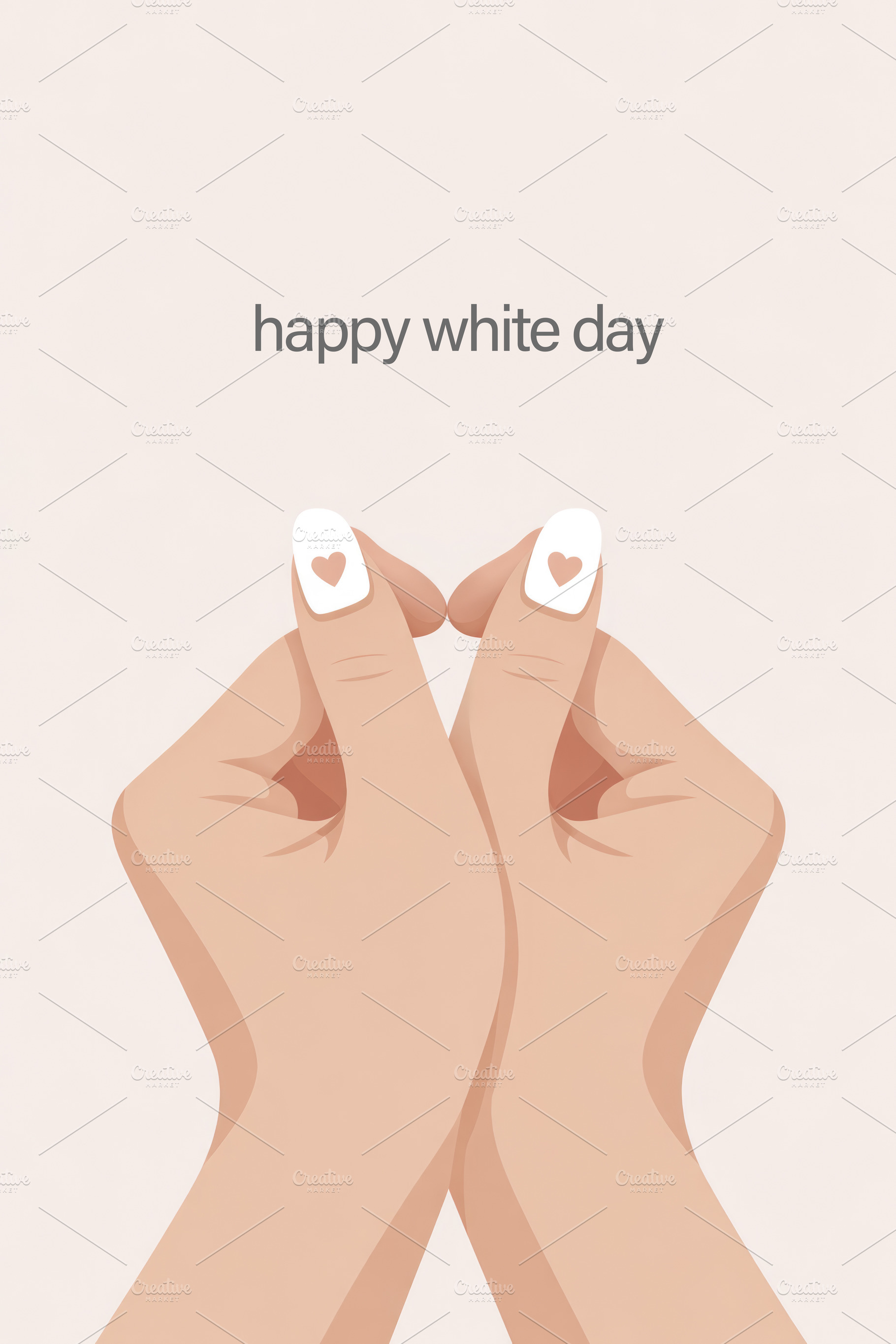 hands forming a heart for white day, generative AI, a Photo by Nito