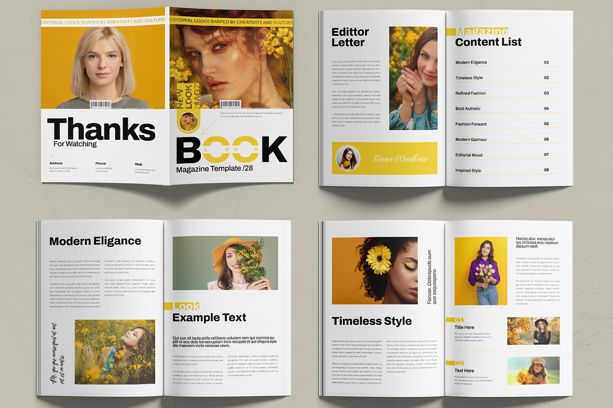 Fashion Look Book Magazine Template, a Brochure Template by MightyDesign (Photo 2 of 6)