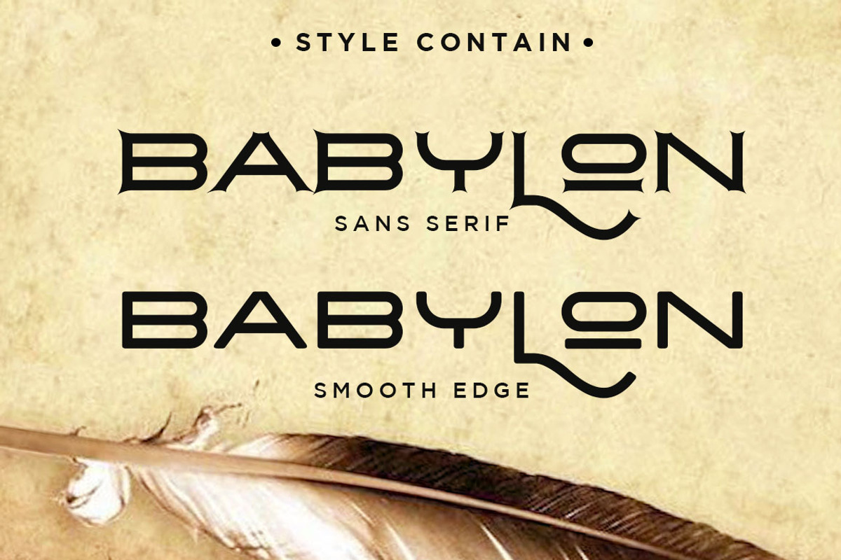 The Babylon Strong Typeface preview 3
