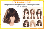 Procreate Hair Brushes, a Brush Add-On by nikiartcorner (Thumbnail 6 of 8)