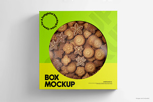 Custom Biscuit Cookie Box Mockup