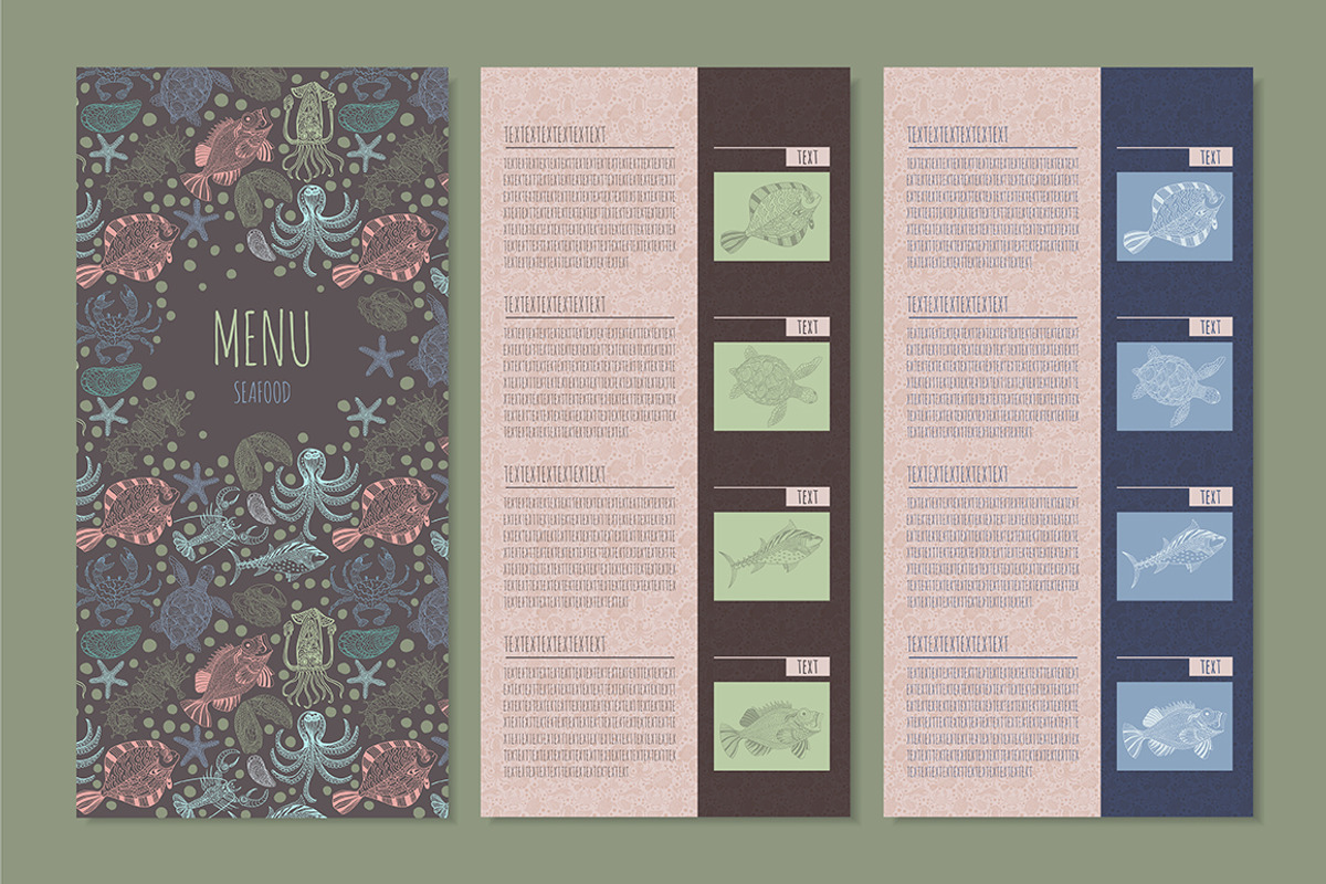 Vector sketchy seafood, a Food Illustration by Marya Deneko (Photo 5 of 5)