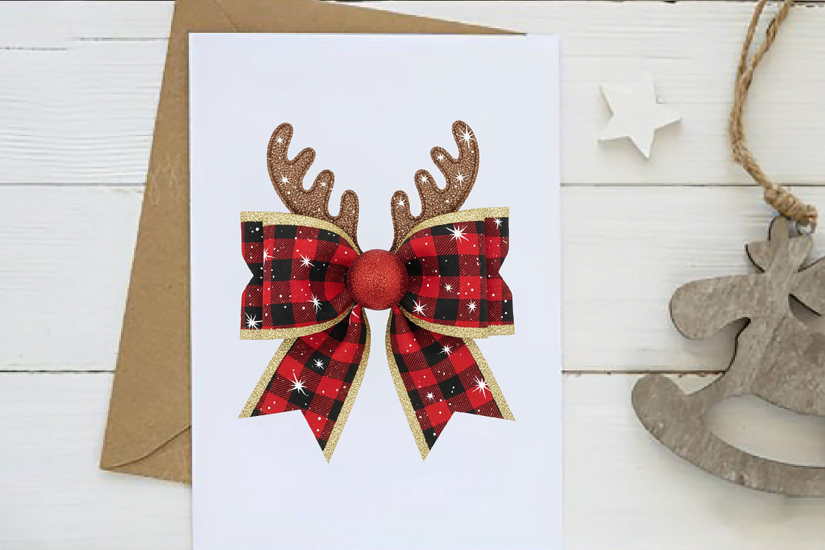 Reindeer Bow PNG, Christmas Bow Png, an Illustration by Dream Creation (Photo 2 of 5)