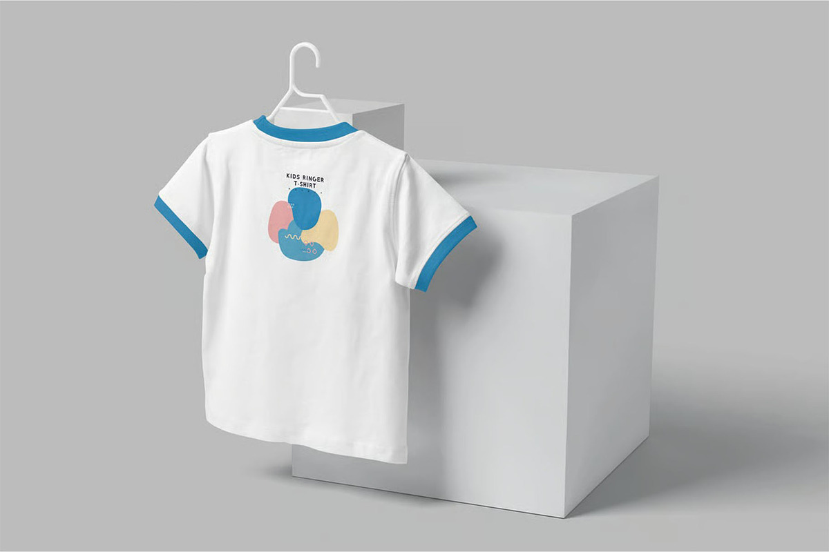 Kids Ringer Tshirt Mockups, a Shirt Mockup by megostudi0 (Photo 3 of 7)