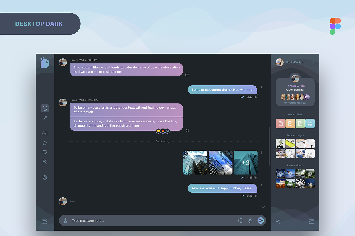 Uny Chat v1.0 - Figma Template, an App Template by emagweb (Photo 19 of 39)