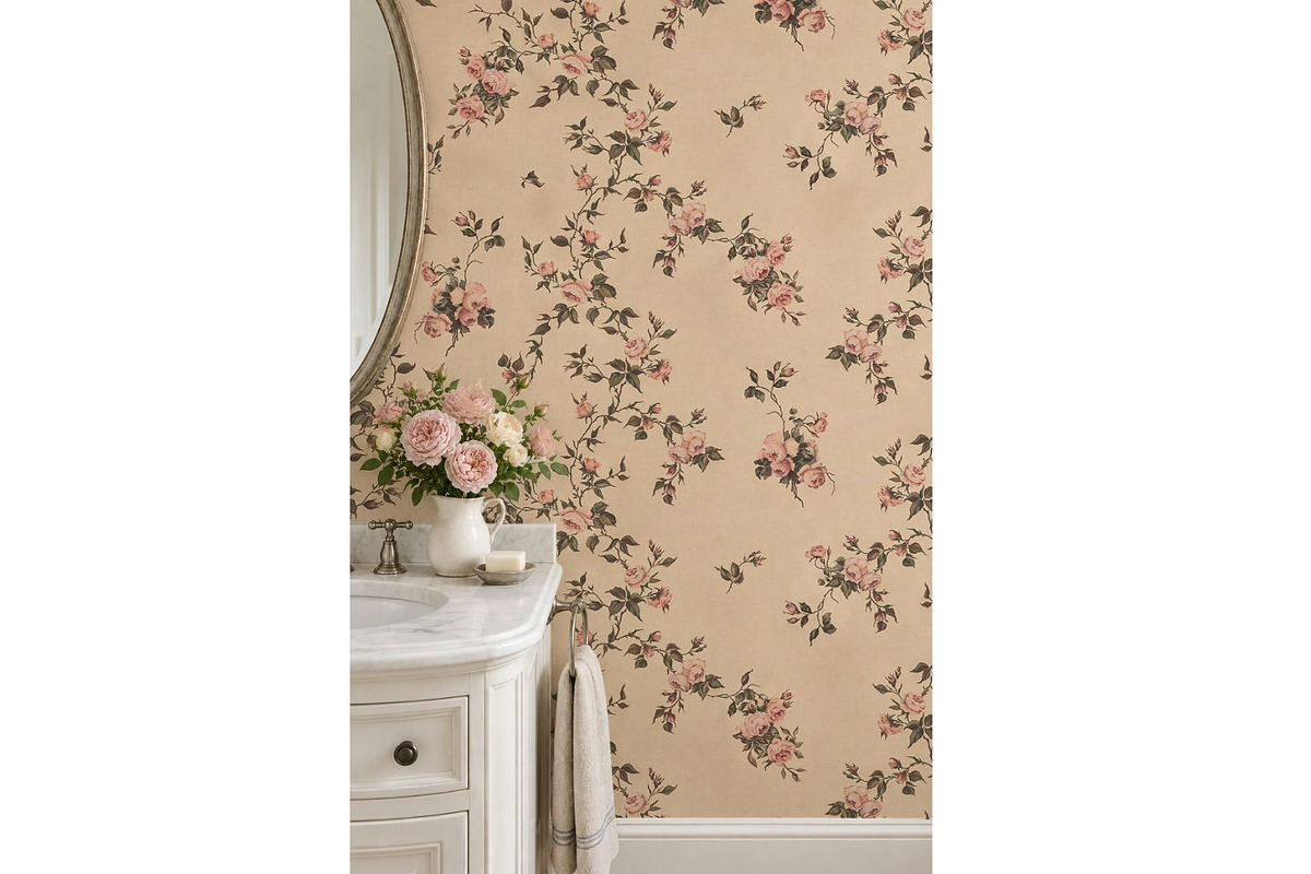 Château Rose Seamless Pattern, a Pattern Graphic by MouseGrey (Photo 3 of 9)