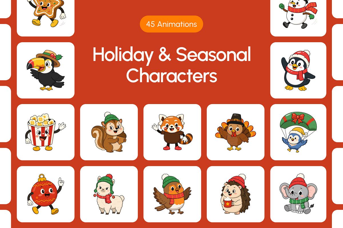 45 Animated Holiday & Seasonal icons, an Emoji Icon by Brickclay (Photo 1 of 4)