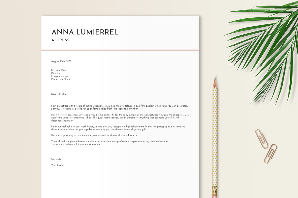 Creative Resume for Actor, Dancer, a Resume Template by Stanin Studio (Photo 5 of 10)