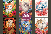 Cute Cat Coloring Pages for Adult, a Brochure Template by LA Design (Thumbnail 2 of 10)