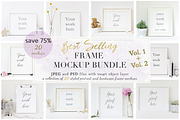 Picture frame mockup - psd x20, a Print Template by L'Aura Studio (Thumbnail 1 of 7)