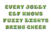 Grinch Lights 3D Font, a Font by Loudoun Design Co. (Thumbnail 4 of 6)